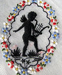 vintage antique cherub linen hanky