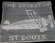 figural filet crochet lace st Louis