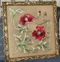 framed society silk for vintage pillow cover