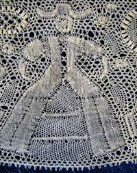 antique vintage needle arts illus. binche lace