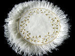 set of foliage society silk doilies