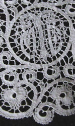 vintage cantu lace monogrammed cocktail napkins
