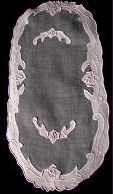 vintage antique organdy applique doily