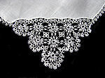 vintage collectible Irish linen hanky tatted lace