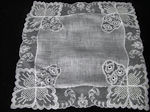 vintage limerick lace collectible wedding hankie