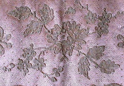 2 vintage  antique handmade lingerie folders PInk satin tambour lace