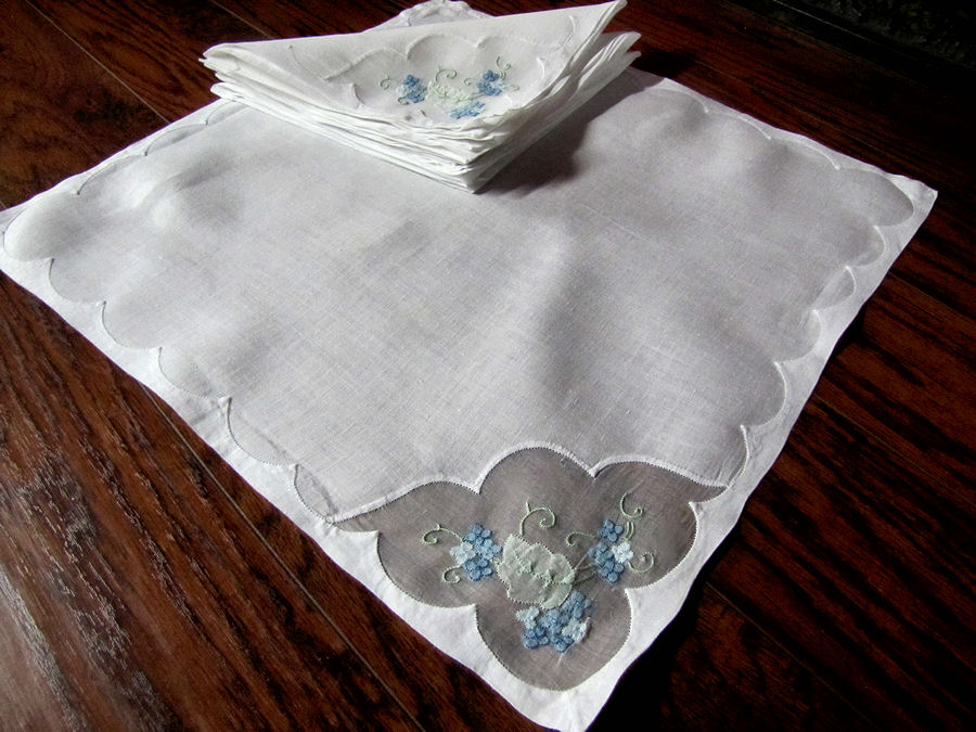vintage antique napkins handmade Marghab Madeira