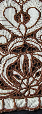 vintage cutwork lace table runner dresser scarf