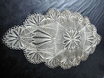 vintage handmade hairpin lace table runner dresser scarf