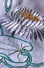 vintage antique table runner dresser scarf handmade silk embroidery