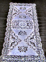 vintage figural lace table runner