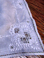 vintage antique handmade lace and embroidery table topper