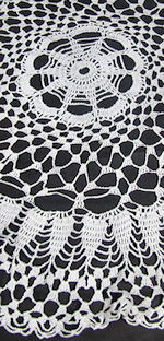 vintage handmade crochet lace table topper