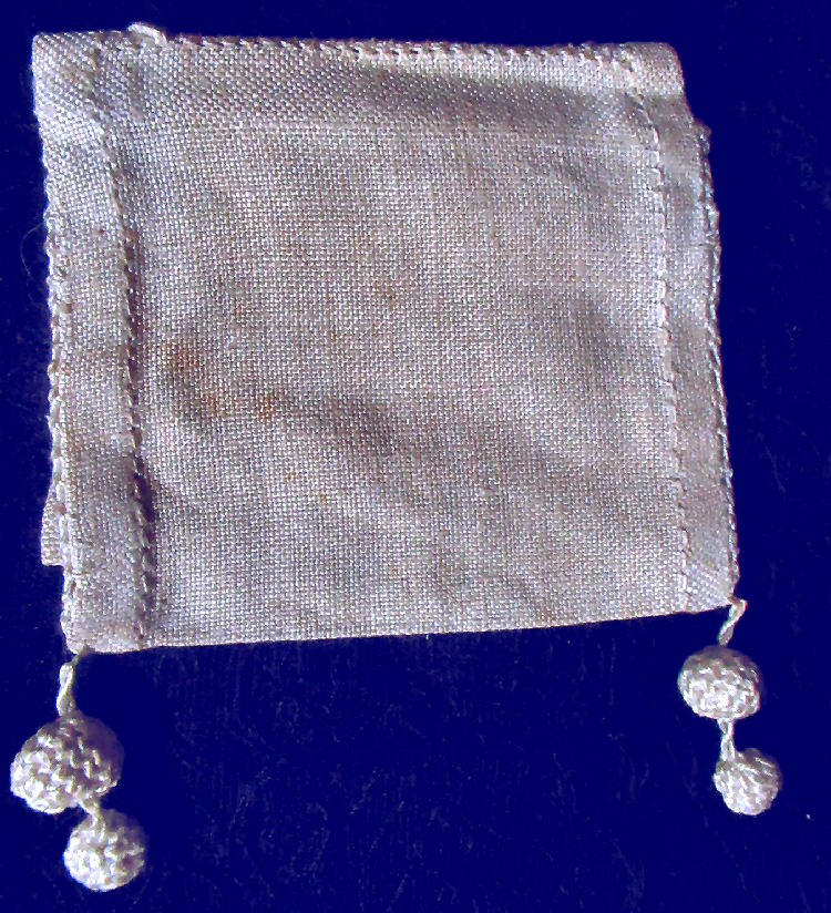 vintage  antique handmade trinket jewelry bag